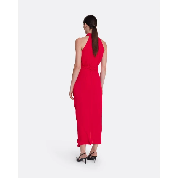 Safiyaa Valentina Midi Dress in Azalea Red, view 3