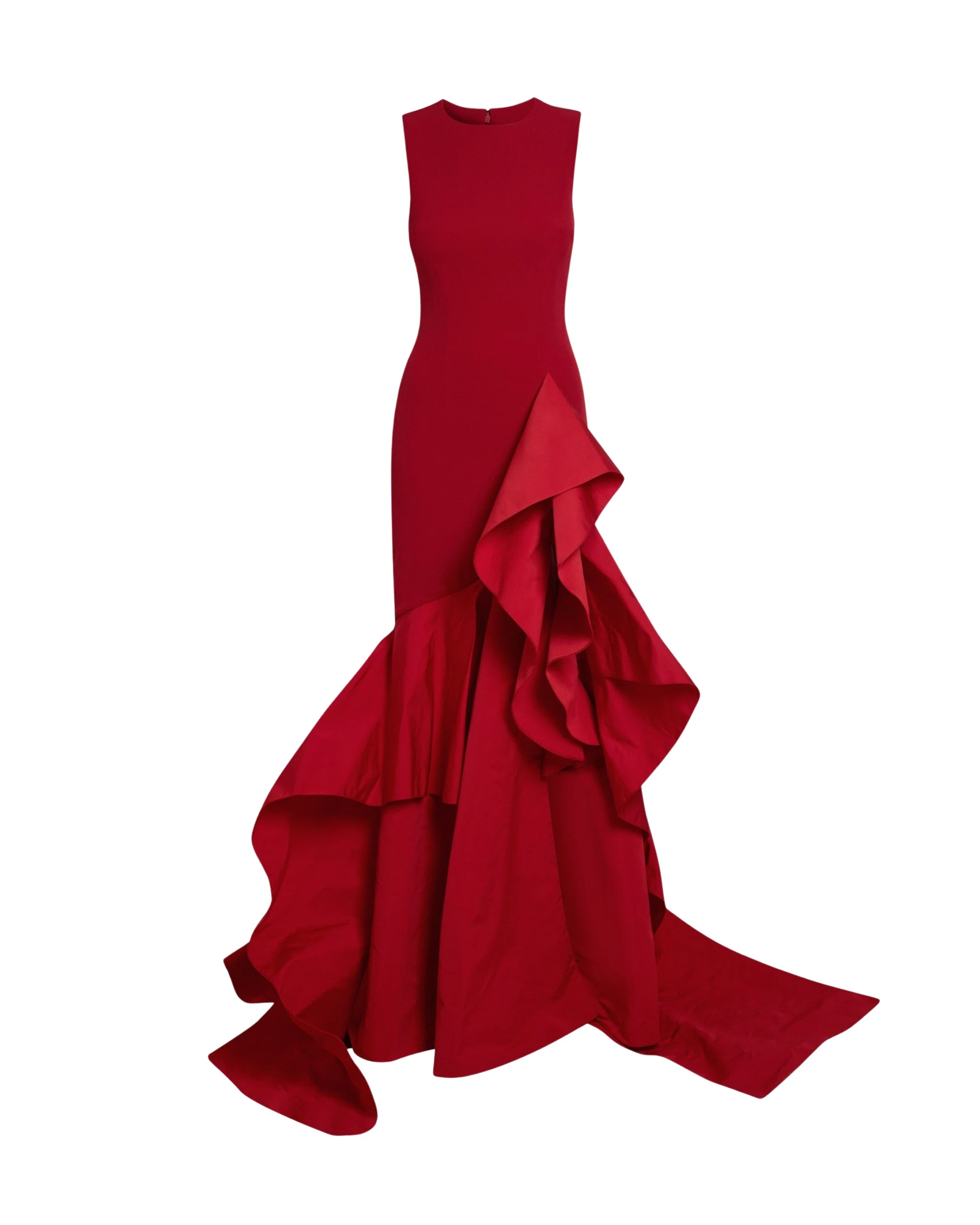 Safiyaa-Viviana-Long-Dress-in-Lacquer-Red-on-Azalea-Red-Coveti-5-scaled78772_nobg Safiyaa Viviana Long Dress in Lacquer Red on Azalea Red - Safiyaa Dresses - Heavy Crepe Cape Gown - Shop at Coveti