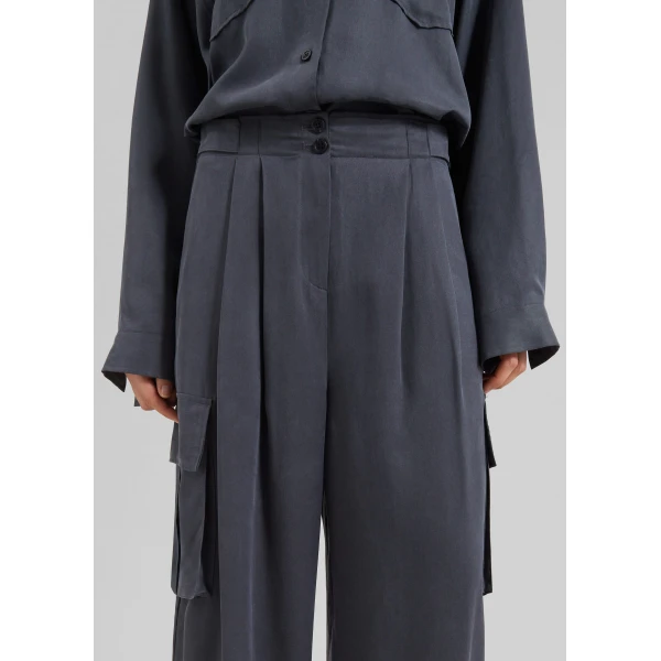The Frankie Shop Balsta Cargo Pants – Dark Grey, view 6