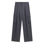 The Frankie Shop Balsta Cargo Pants - Dark Grey - Oversized Minimalist Pants in Grey - Shop at Coveti