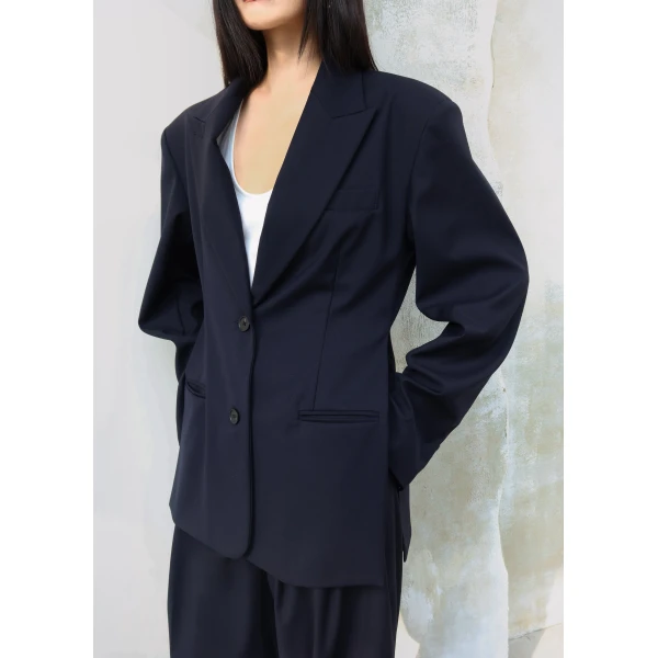 The Frankie Shop Canmore Double Vent Blazer – Navy, view 9