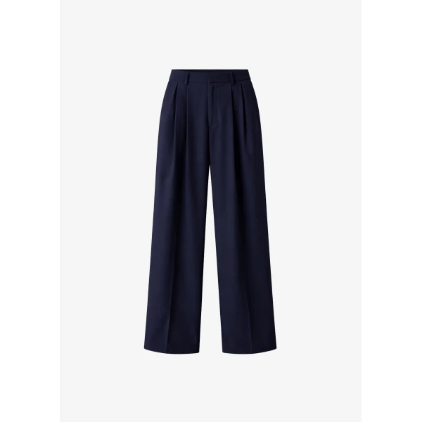 The Frankie Shop Canmore Pleated Trousers – Navy, view 8