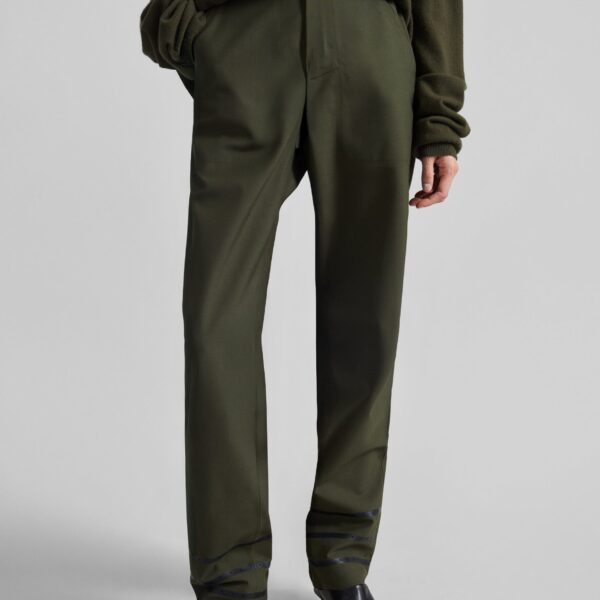 The Frankie Shop Coperni Technical Tailored Pants - Green - Oversized Minimalist Pants in Green - Shop at Coveti