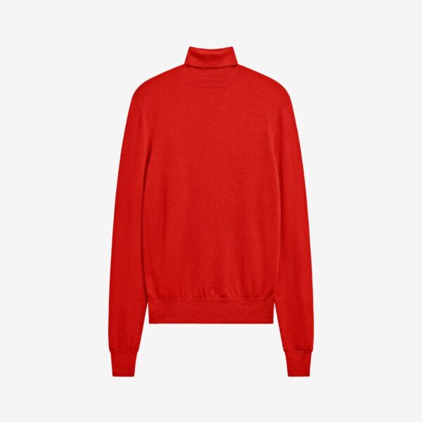 The Frankie Shop Eve Thin Turtleneck Sweater - Red - Oversized Minimalist Knitwear in Red - Shop at Coveti