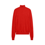 The Frankie Shop Eve Thin Turtleneck Sweater - Red - Oversized Minimalist Knitwear in Red - Shop at Coveti