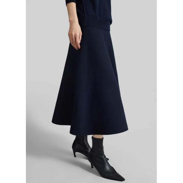 The Frankie Shop July Knit Midi Skirt – Navy, view 5