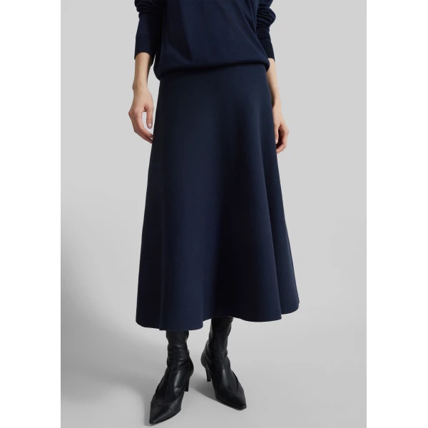 The Frankie Shop July Knit Midi Skirt – Navy, view 6