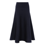 The Frankie Shop July Knit Midi Skirt - Navy - Oversized Minimalist Skirts in Blue - Shop at Coveti