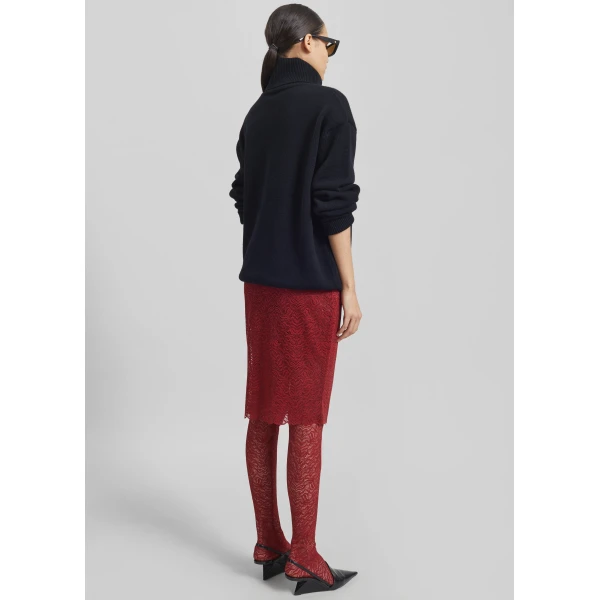 The Frankie Shop Koler Padded Knit Turtleneck – Black, view 8
