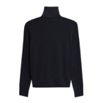 The Frankie Shop Koler Padded Knit Turtleneck - Black - Oversized Minimalist Knitwear in Black - Shop at Coveti