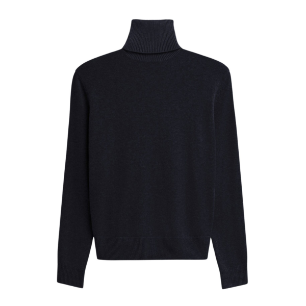 The Frankie Shop Koler Padded Knit Turtleneck - Black - Oversized Minimalist Knitwear in Black - Shop at Coveti