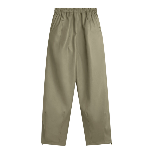 The Frankie Shop Oakdale Faux Leather Track Pants - Sage - Oversized Minimalist Pants in Green - Shop at Coveti
