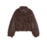 The Frankie Shop Rivee Faux Fur Pullover - Brown - Oversized Minimalist Tops in Brown - Shop at Coveti