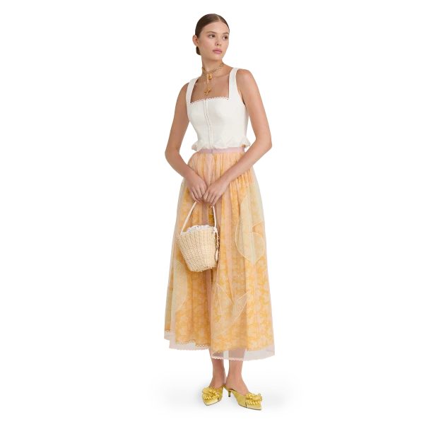Ulyana Sergeenko Cotton and linen dress with a signature animal print, view 2