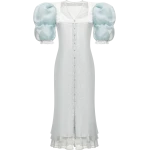 Ulyana Sergeenko Cotton dress with signature floral and animal prints - Ulyana Sergeenko Corset Dress - Russian Couture - Shop at Coveti