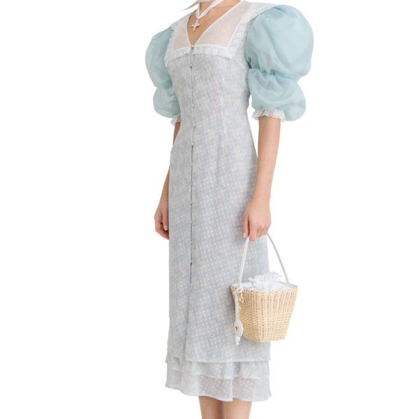 Ulyana Sergeenko Cotton dress with signature floral and animal prints - Ulyana Sergeenko Corset Dress - Russian Couture - Shop at Coveti
