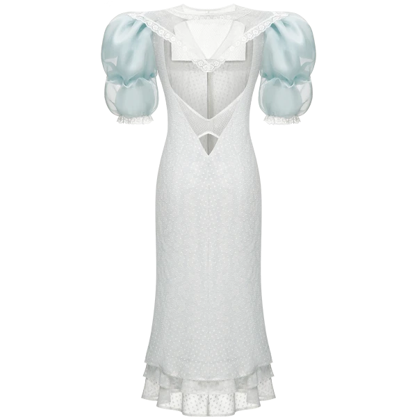 Ulyana Sergeenko Cotton dress with signature floral and animal prints - Ulyana Sergeenko Corset Dress - Russian Couture - Shop at Coveti