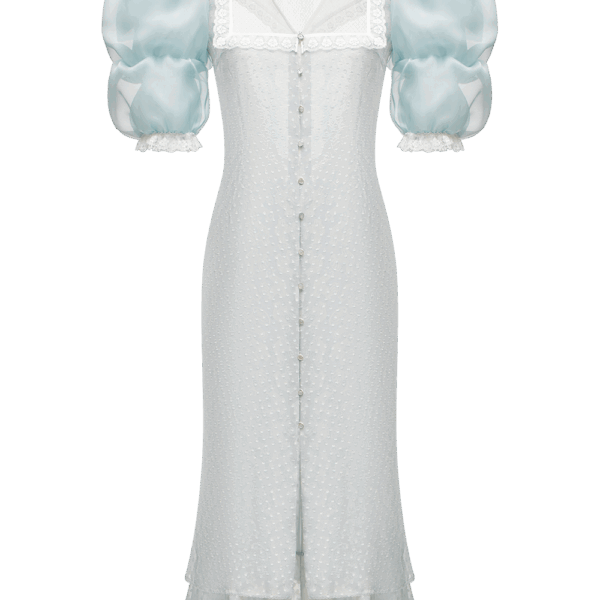 Ulyana Sergeenko Cotton dress with signature floral and animal prints - Ulyana Sergeenko Corset Dress - Russian Couture - Shop at Coveti