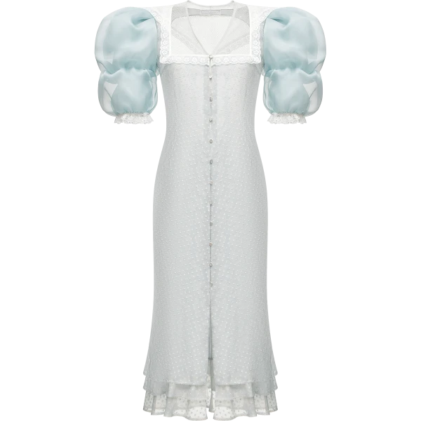Ulyana Sergeenko Cotton dress with signature floral and animal prints - Ulyana Sergeenko Corset Dress - Russian Couture - Shop at Coveti