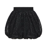 Ulyana Sergeenko Cotton shorts with floral embroidery - Ulyana Sergeenko Corset Dress - Russian Couture - Shop at Coveti