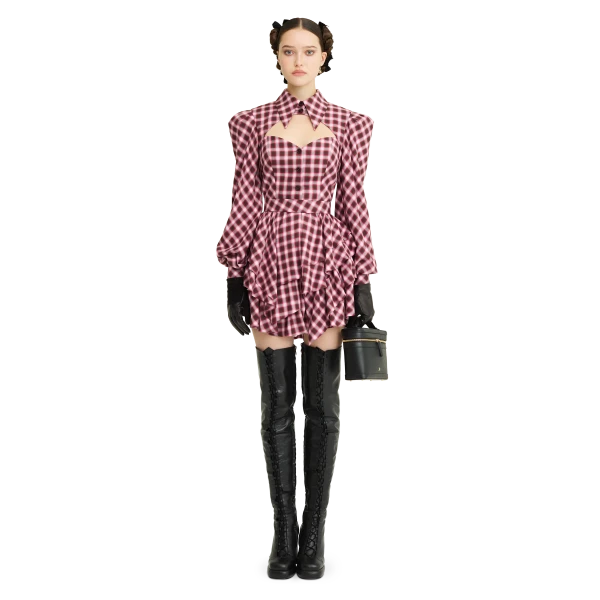Ulyana Sergeenko Flannel dress, view 2