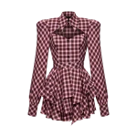 Ulyana Sergeenko Flannel dress - Ulyana Sergeenko Corset Dress - Russian Couture - Shop at Coveti