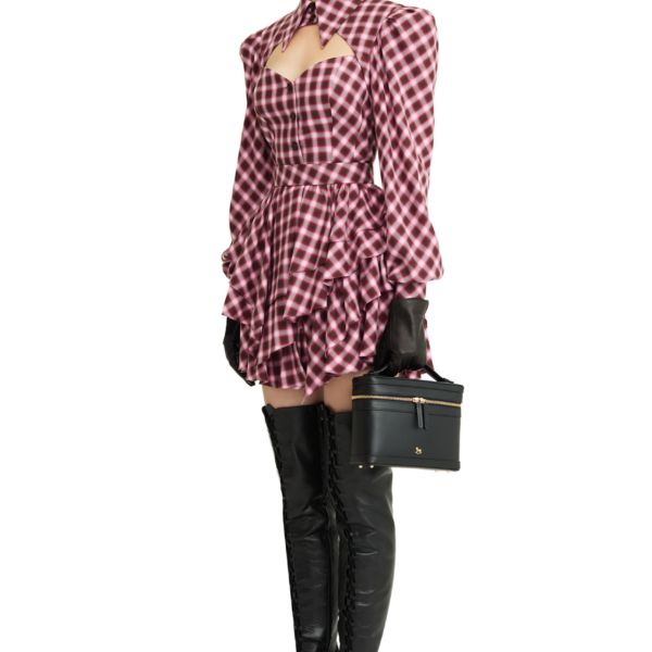 Ulyana Sergeenko Flannel dress - Ulyana Sergeenko Corset Dress - Russian Couture - Shop at Coveti