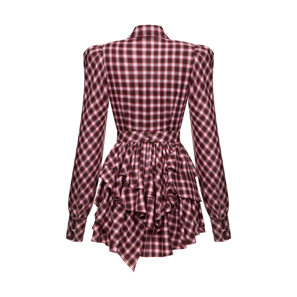 Ulyana Sergeenko Flannel dress - Ulyana Sergeenko Corset Dress - Russian Couture - Shop at Coveti
