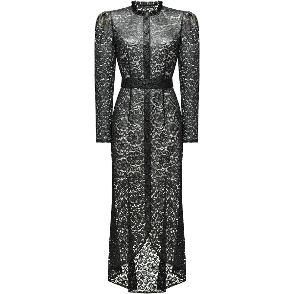 Ulyana Sergeenko Lace midi dress with floral patterns - Ulyana Sergeenko Corset Dress - Russian Couture - Shop at Coveti