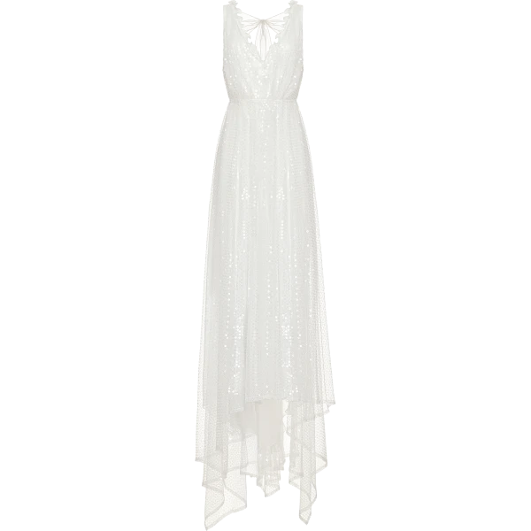 Ulyana Sergeenko Maxi dress embroidered with sequins - Ulyana Sergeenko Corset Dress - Russian Couture - Shop at Coveti
