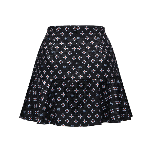 Ulyana Sergeenko Mini skirt made of silk with a signature print - Ulyana Sergeenko Corset Dress - Russian Couture - Shop at Coveti