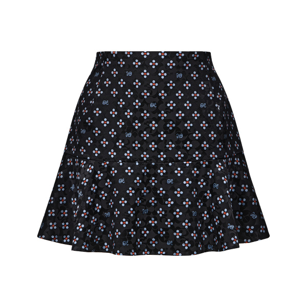 Ulyana Sergeenko Mini skirt made of silk with a signature print - Ulyana Sergeenko Corset Dress - Russian Couture - Shop at Coveti