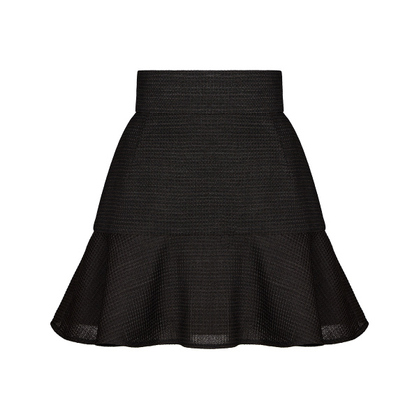 Ulyana Sergeenko Mini skirt made of wool - Ulyana Sergeenko Corset Dress - Russian Couture - Shop at Coveti