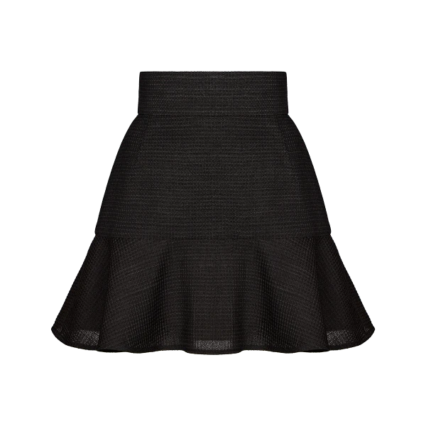 Ulyana Sergeenko Mini skirt made of wool - Ulyana Sergeenko Corset Dress - Russian Couture - Shop at Coveti