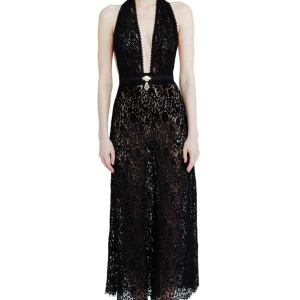 Ulyana Sergeenko Open-back lace midi dress - Ulyana Sergeenko Corset Dress - Russian Couture - Shop at Coveti