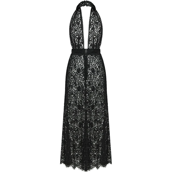 Ulyana Sergeenko Open-back lace midi dress - Ulyana Sergeenko Corset Dress - Russian Couture - Shop at Coveti
