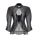 Ulyana Sergeenko Silk blouse with a signature print - Ulyana Sergeenko Corset Dress - Russian Couture - Shop at Coveti