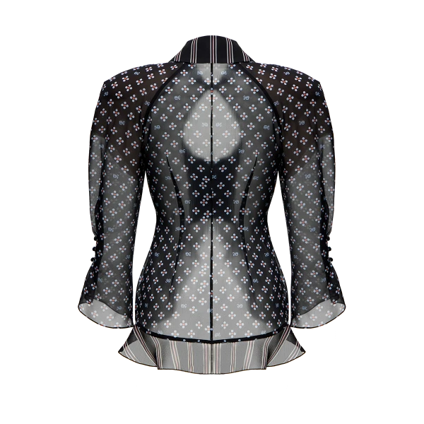 Ulyana Sergeenko Silk blouse with a signature print - Ulyana Sergeenko Corset Dress - Russian Couture - Shop at Coveti