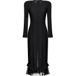 Ulyana Sergeenko Silk chiffon midi dress - Ulyana Sergeenko Corset Dress - Russian Couture - Shop at Coveti