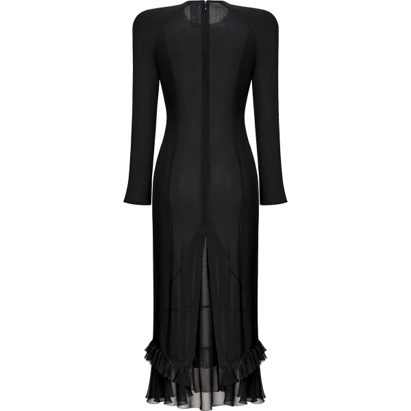Ulyana Sergeenko Silk chiffon midi dress - Ulyana Sergeenko Corset Dress - Russian Couture - Shop at Coveti