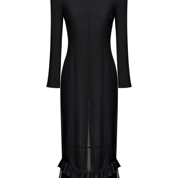 Ulyana Sergeenko Silk chiffon midi dress - Ulyana Sergeenko Corset Dress - Russian Couture - Shop at Coveti