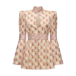 Ulyana Sergeenko Silk jacquard dress with a signature print - Ulyana Sergeenko Corset Dress - Russian Couture - Shop at Coveti