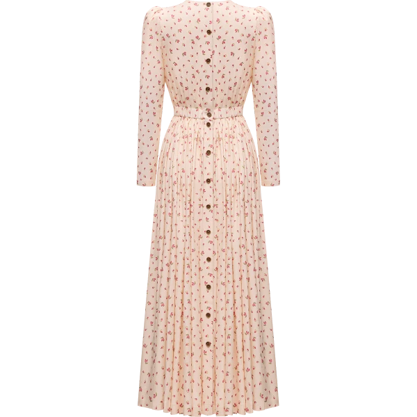 Ulyana Sergeenko Viscose dress with a signature floral print - Ulyana Sergeenko Corset Dress - Russian Couture - Shop at Coveti