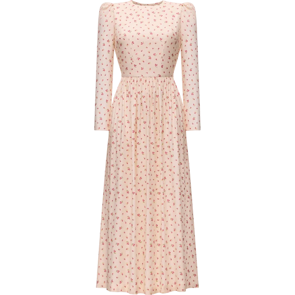 Ulyana Sergeenko Viscose dress with a signature floral print - Ulyana Sergeenko Corset Dress - Russian Couture - Shop at Coveti