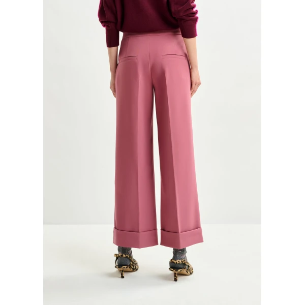 Essentiel Antwerp Vintage pink cropped pants with folded cuffs, view 4