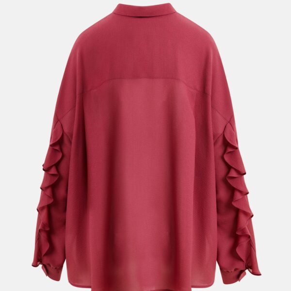 Essentiel Antwerp Vintage pink ruffle-sleeve shirt - Essentiel Antwerp Shirts - Colorful Belgian Design - Shop at Coveti