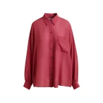 Essentiel Antwerp Vintage pink ruffle-sleeve shirt - Essentiel Antwerp Shirts - Colorful Belgian Design - Shop at Coveti