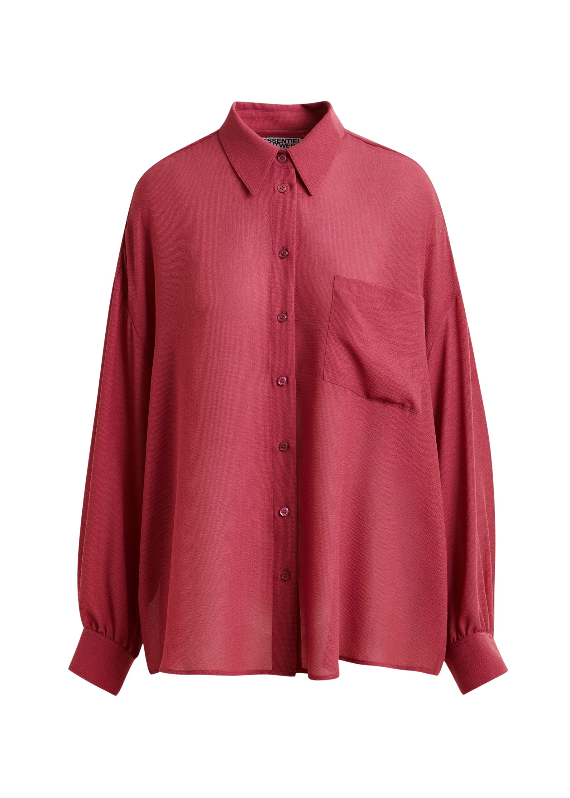 Essentiel Antwerp Vintage pink ruffle-sleeve shirt - Essentiel Antwerp Shirts - Colorful Belgian Design - Shop at Coveti