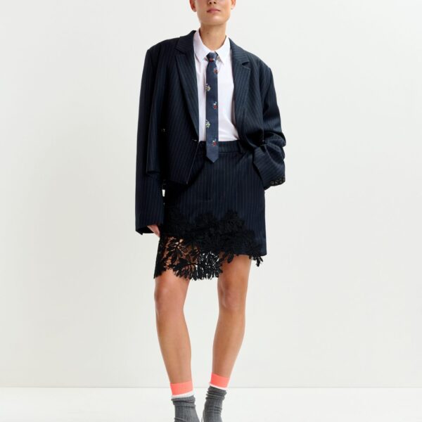 Essentiel Antwerp White cotton shirt with ruffle detail - Essentiel Antwerp Shirts - Colorful Belgian Design - Shop at Coveti