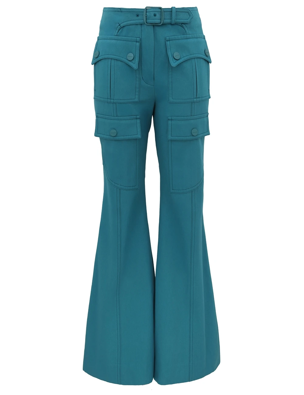 Zimmermann Luna Drill Flare Pant | Ready to Wear Collection Coveti Elevate your elegance in this Zimmermann Pants available now at Coveti